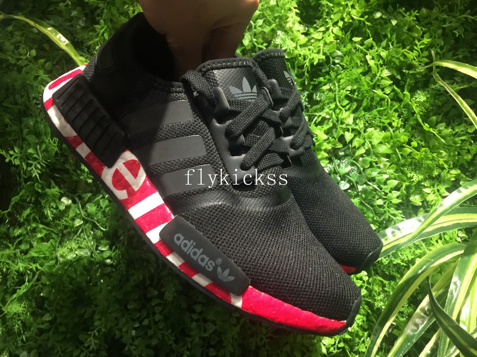 Supreme x Adidas NMD R1 Black Real Boost